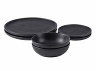 Clay Obsidian 6dílná jídelní keramická sada pro 2 osoby, černá - Dish Set