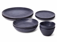 Clay Storm 8dílná jídelní keramická sada pro 2 osoby, temně modrá - Dish Set
