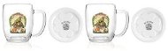 Sahm Set of 2 beer mugs incl. porcelain coaster, motif Fox - Glass