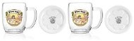 Sahm Set of 2 beer mugs incl. porcelain coaster, Spa motif - Glass