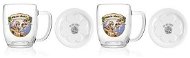 Sahm Set of 2 beer mugs incl. porcelain coaster, motif Slast - Glass