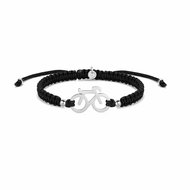 Sailbrace Bike braided bracelet, silver - Bracelet