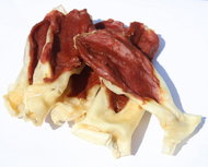 Salač Uši králičí plněné kachnou 250 g - Pamlsky pro psy