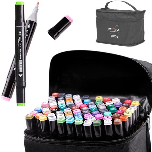 SalesConnect Oboustranné alkoholové fixy pro v kufříku 80ks - Felt Tip Pens - Main image