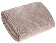 EUROFIRANY Sametový přehoz s výšivkou na laně 220 × 240 cm - Bed Cover