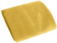 EUROFIRANY Exkluzívna Prikrývka na posteľ 220 × 240 cm horčicová - Prikrývka na posteľ