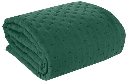 EUROFIRANY Přehoz na postel 220 × 240 cm tmavě zelený - Bed Cover - Main image