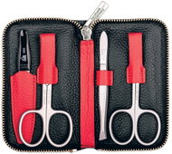 ERBE SOLINGEN Kožená manikúra s nerezovými nástroji Coloredo č. 9062 červeno-černá - Manicure Set