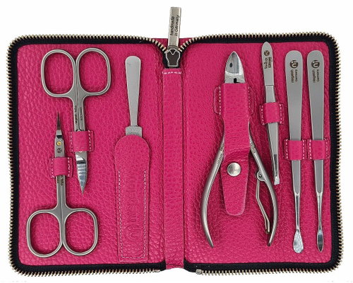 NIEGELOH SOLINGEN Leather Manicure Set 82078, pink - Manicure Set - Main image