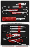 Zwilling BT Classic Inox Dámská kožená dámská sada na manikúru  č.97654 červená - Manicure Set