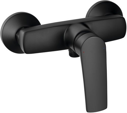 SAMONA Korana wall-mounted shower mixer, black matt 10221101B - Tap - Main image