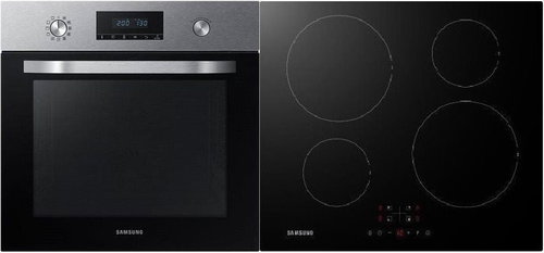 SAMSUNG Dual Fan NV70K2340RS/EO + SAMSUNG NZ64F3NM1AB/UR - Oven & Cooktop Set - Main image