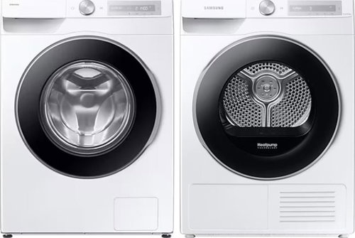 SAMSUNG DV90T6240LH/S7 + SAMSUNG EcoBubble WW90DG6U85LHU4 - Washer Dryer Set - Main image