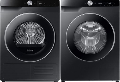 SAMSUNG DV90T6240LB/S7 + SAMSUNG EcoBubble WW90DG6U85LBU4 - Washer Dryer Set - Main image