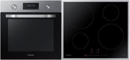 SAMSUNG Dual Fan NV70K2340RS/EO+ SAMSUNG NZ64H37075K/EO - Oven & Cooktop Set - Main image
