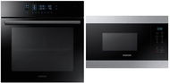 SAMSUNG NV70M5520CB/EO Dual Cook + SAMSUNG MG22M8074AT/EO - Built-in Oven & Microwave Set