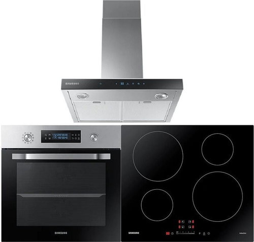 SAMSUNG Dual Cook NV70M3541RS/EO + SAMSUNG NZ64M3707AK/UR + SAMSUNG NK24N5703BS - Oven, Cooktop & Kitchen Hood Set - Main image