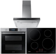 SAMSUNG Dual Cook Flex NV75N5671 RS/OL + SAMSUNG NZ64M3707AK/UR + SAMSUNG NK24N5703BS - Oven, Cooktop & Kitchen Hood Set