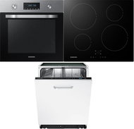 SAMSUNG Dual Fan NV70K2340RS/EO + SAMSUNG NZ64F3NM1AB/UR + SAMSUNG DW60M6040BB/EO - Built-in Dishwasher