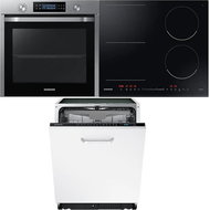 SAMSUNG Dual Cook NV75N5573RS/EF + SAMSUNG NZ64R3747BK/UR + SAMSUNG DW60M6050BB/EO - Oven, Cooktop & Diswasher Set