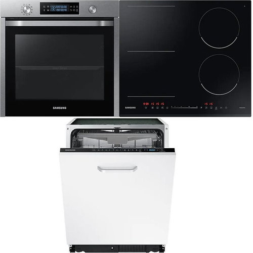 SAMSUNG Dual Cook NV75N5573RS/EF + SAMSUNG NZ64R3747BK/UR + SAMSUNG DW60M6050BB/EO - Oven, Cooktop & Diswasher Set - Main image