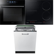 SAMSUNG Dual Cook NV70M5520CB/EO + SAMSUNG NZ64R3747BK/UR + SAMSUNG DW60R7070BB/EO - Oven, Cooktop & Diswasher Set