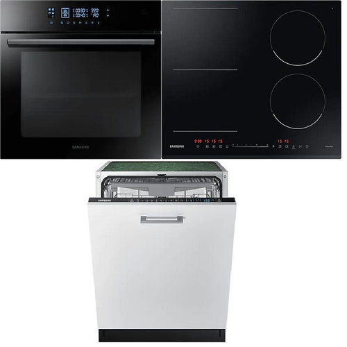 SAMSUNG Dual Cook NV70M5520CB/EO + SAMSUNG NZ64R3747BK/UR + SAMSUNG DW60R7070BB/EO - Oven, Cooktop & Diswasher Set - Main image