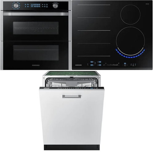 SAMSUNG Dual Cook Flex NV75N7677RS/EO + SAMSUNG NZ64N9777GK/E1 + SAMSUNG DW60R7070BB/EO - Oven, Cooktop & Diswasher Set - Main image