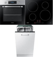 SAMSUNG Dual Cook NV70M3541RS/EO + SAMSUNG NZ64M3707AK/UR + SAMSUNG DW50R4060BB/EO - Oven, Cooktop & Diswasher Set