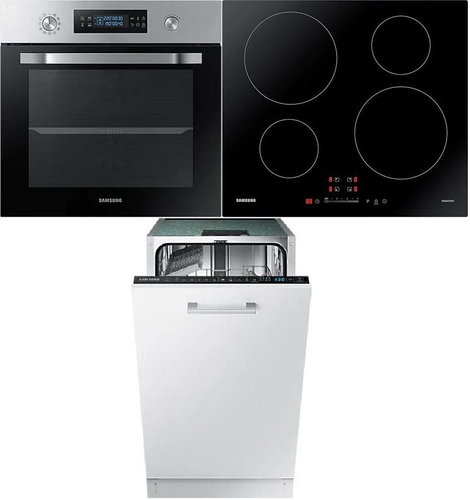 SAMSUNG Dual Cook NV70M3541RS/EO + SAMSUNG NZ64M3707AK/UR + SAMSUNG DW50R4060BB/EO Main image SAMSUNG Dual Cook NV70M3541RS/EO + SAMSUNG NZ64M3707AK/UR + SAMSUNG DW50R4060BB/EO - Oven, Cooktop & Diswasher Set - Main image
