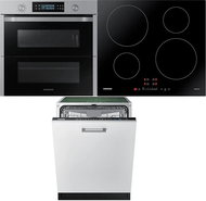 SAMSUNG Dual Cook Flex NV75N5671 RS/OL + SAMSUNG NZ64M3707AK/UR + SAMSUNG DW50R4060BB/EO - Oven, Cooktop & Diswasher Set