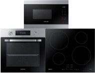 SAMSUNG Dual Cook NV70M3541RS/EO + SAMSUNG NZ64M3707AK/UR + SAMSUNG MG22M8074AT/EO - Oven, Cooktop and Microwave Set