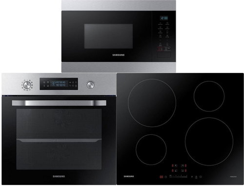 SAMSUNG Dual Cook NV70M3541RS/EO + SAMSUNG NZ64M3707AK/UR + SAMSUNG MG22M8074AT/EO Main image SAMSUNG Dual Cook NV70M3541RS/EO + SAMSUNG NZ64M3707AK/UR + SAMSUNG MG22M8074AT/EO - Oven, Cooktop and Microwave Set - Main image