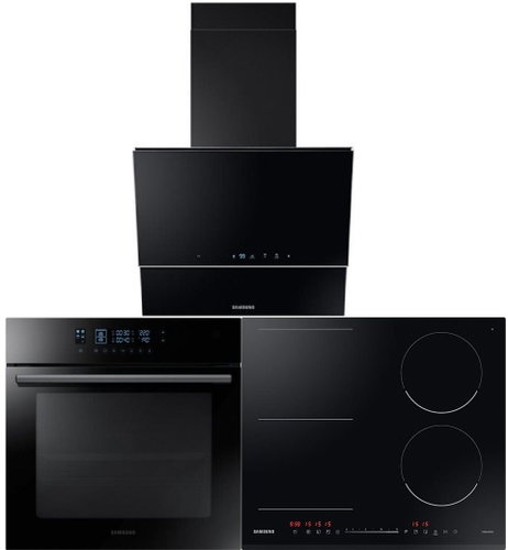 SAMSUNG Dual Cook NV70M5520CB/EO + SAMSUNG NZ64R3747BK/UR + SAMSUNG NK24N9804VB/UR - Oven, Cooktop & Kitchen Hood Set - Main image
