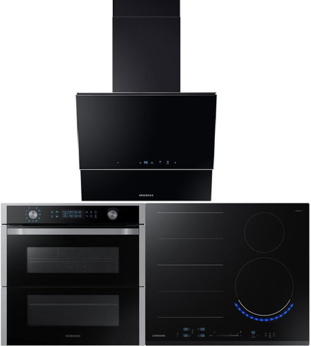 SAMSUNG Dual Cook Flex NV75N7677RS/EO + SAMSUNG NZ64N9777GK/E1 + SAMSUNG NK24N9804VB/UR - Set rúra, varná doska a digestor - Hlavný obrázok