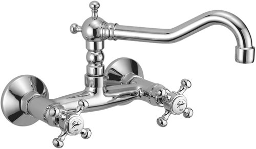 SAPHO Antea wall-mounted mixer, top handle, chrome 3361 - Tap - Main image