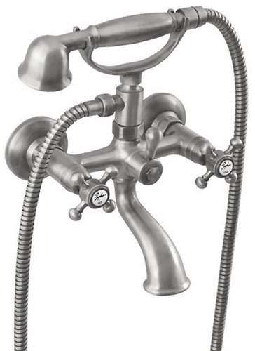 SAPHO Antea wall-mounted bath mixer complete, nickel 3018 - Tap - Main image