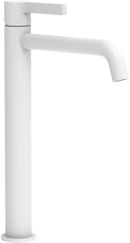 SAPHO Iconic pedestal basin mixer, tall, matt white AF006W - Tap - Main image