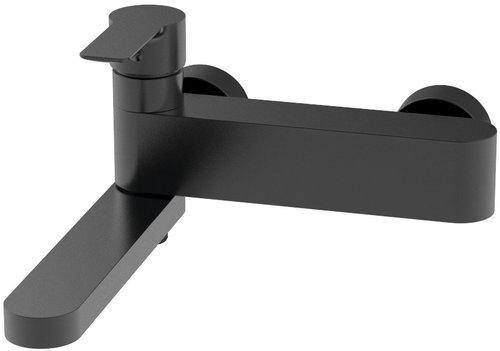 SAPHO Pax wall-mounted bath mixer, swivel arm, mat black XA101B - Tap - Main image