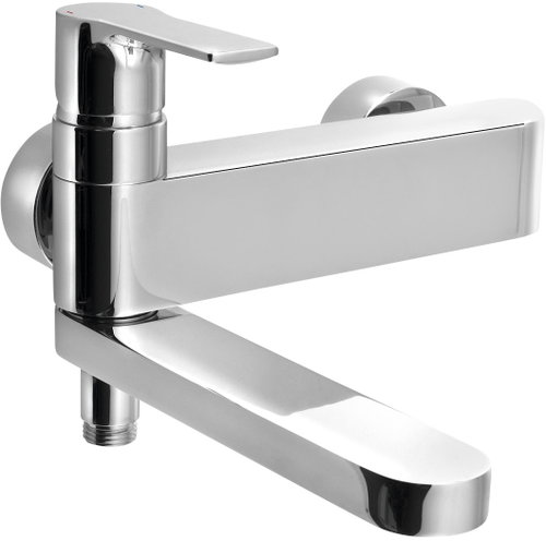 SAPHO Pax wall-mounted bath mixer, swivel arm, chrome XA101 - Tap - Main image