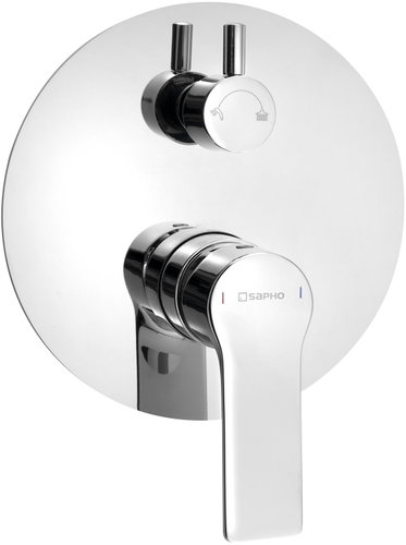 SAPHO Pax concealed shower mixer, 2 outlets, rotary switch, chrome XA43 - Tap - Main image