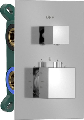 SAPHO Thermostatic concealed shower mixer, box, 2 outlets, chrome 1102-32 - Tap - Main image