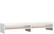 SHUMEE Stojan na monitor biely 100 × 24 × 16 cm masívne borovicové drevo - Stojan