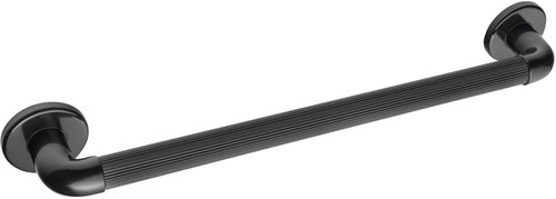 RIDDER Bathroom Grab Rail, 100kg Load Capacity, Plastic, Black, A1016010 - Handrail - Main image