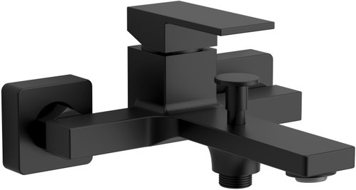 SAPHO CUBEMIX wall-mounted bath mixer, black matt CM010B - Tap - Main image