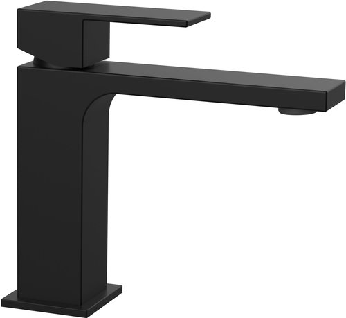SAPHO CUBEMIX basin mixer without spout, black matt CM002B - Tap - Main image