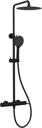 SAPHO ICONIC shower column with lever mixer, mat black AF139B - Tap - Main image
