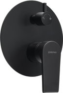 SAPHO KAI concealed shower mixer, 2 outlets, rotary switch, mat black KA43/15 - Tap