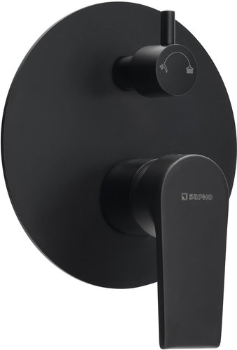 SAPHO KAI concealed shower mixer, 2 outlets, rotary switch, mat black KA43/15 - Tap - Main image