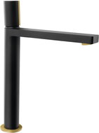 SAPHO KAISA high basin mixer without spout, 235mm, black/gold matt ZT092 - Tap